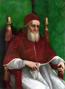 ritratto di papa Giulio II di Raffaello Sanzio